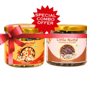 Premium Dryfruits 300gm  Combo Pack - Pack of 2 (Mix Nuts 150g & Black Raisins 150g)