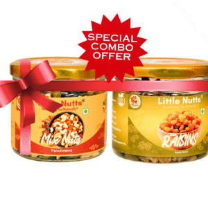 Premium Dryfruits 300gm  Combo Pack - Pack of 2 (Mix Nuts 150g & Golden Raisins150g)