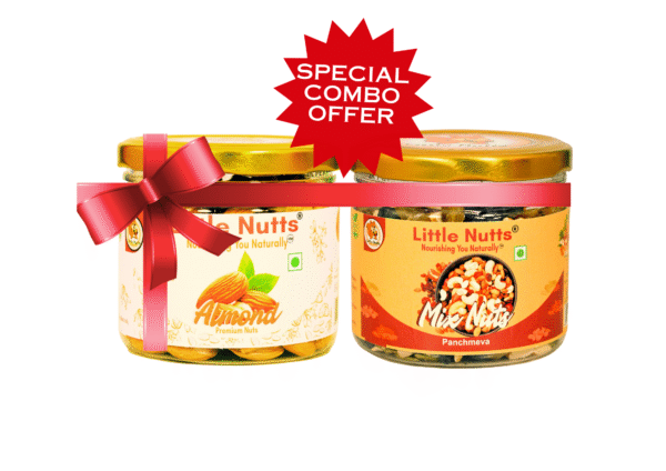 Premium Dryfruits 300gm  Combo Pack - Pack of 2 ( Mix Nuts 150g & Almond 150g)