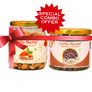 Premium Dryfruits 400gm  Combo Pack - Pack of 2 (Almonds 250g + Black Raisins 150g)
