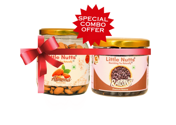 Premium Dryfruits 400gm  Combo Pack - Pack of 2 (Almonds 250g + Black Raisins 150g)