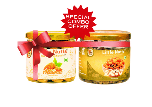 Premium Dryfruits 300gm  Combo Pack - Pack of 2 (Almonds 150g &  Golden Raisins 150g)